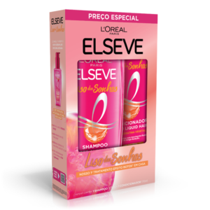 Kit Elseve Shampoo 375ml + Condicionador 170ml Liso dos Sonhos