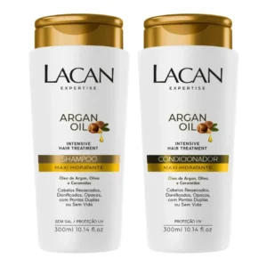 Kit Lacan Argan Oil Shampoo e Condicionador 300ml Hidratação